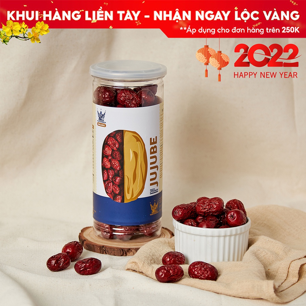 Táo Đỏ Hàn Quốc Vua Yến Mạch thượng hạng sấy khô đặc biệt loại 1 hộp 350gr Healthy Food