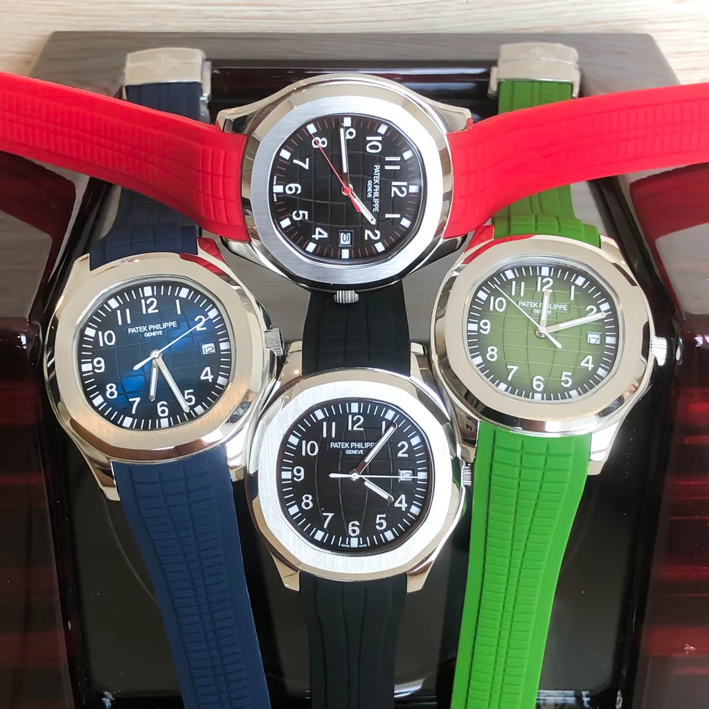 Đồng Hồ Nam PP GENEVE Viền Trơn Máy Cơ Automatic Nhật 41mm, Mặt Số Chống Nước 5ATM