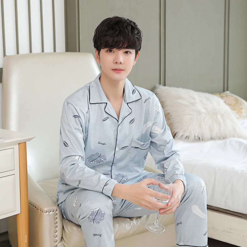 Set Đồ Ngủ Dài Tay Vải Cotton Cho Nam