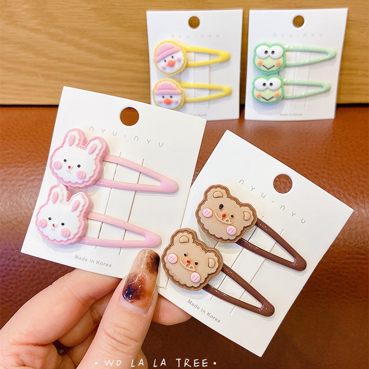 Kẹp tóc thời trang nhỏ nhắn họa tiết hoạt hình nhiều kiểu đáng yêu cho bé gái