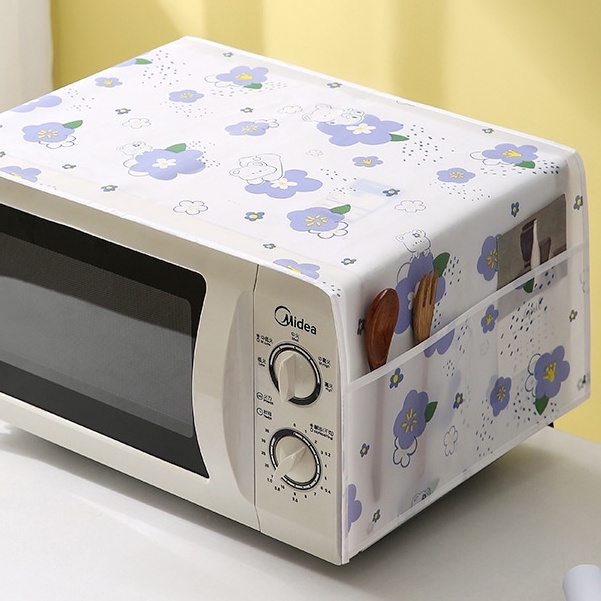 Tấm phủ lò vi sóng mẫu mới có chia ngăn đựng vật dụng nhà bếp