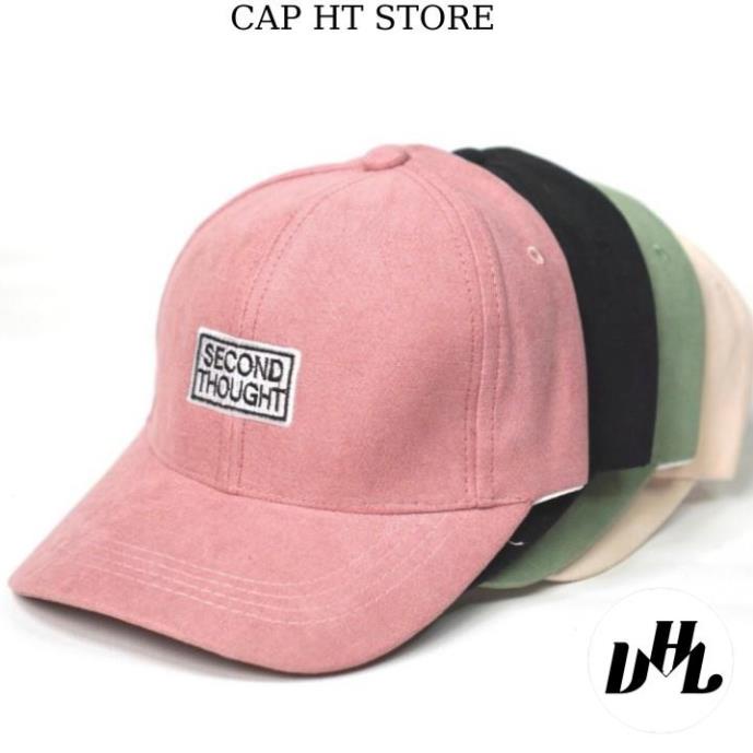 Mũ lưỡi trai VHL Store, nón kết thêu chữ SECOND THOUGHT form nam nữ trẻ trung