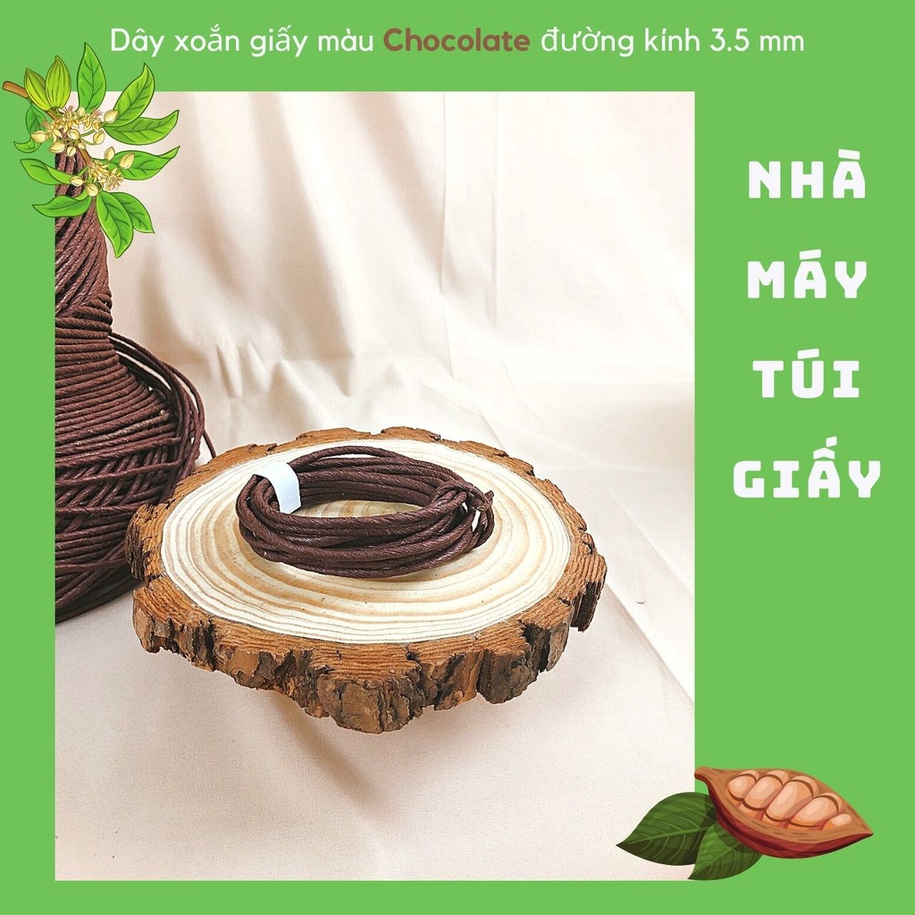 [RẺ NHẤT]  SET 2KG DÂY THỪNG GIẤY KRAFT MÀU CHOCOLATE