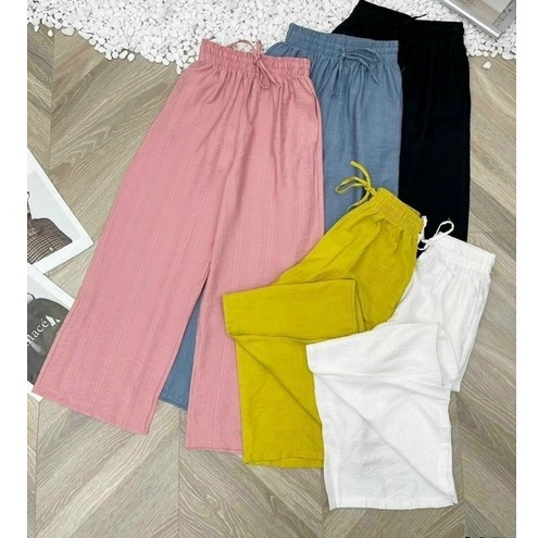 Quần Ống Rộng Đũi lưng chun siêu mát