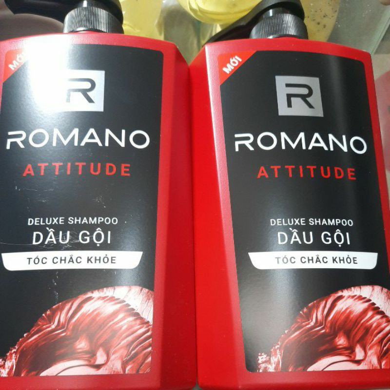 Dầu gội romano  attitide màu đỏ 650g