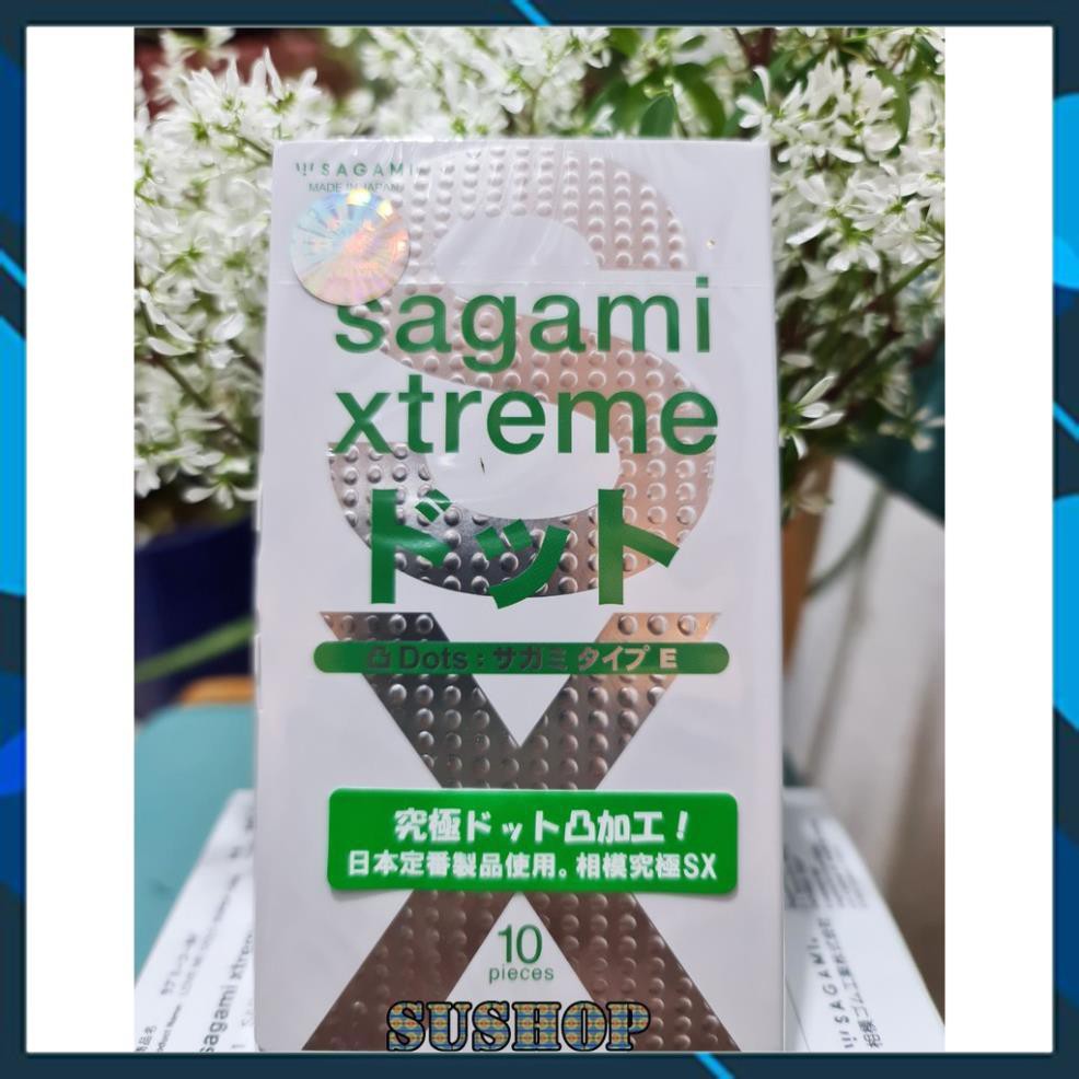 Bao Cao Su Gân gai 10 chiếc Sagami Extreme White - Nhật Bản /điều hòa niềm vui