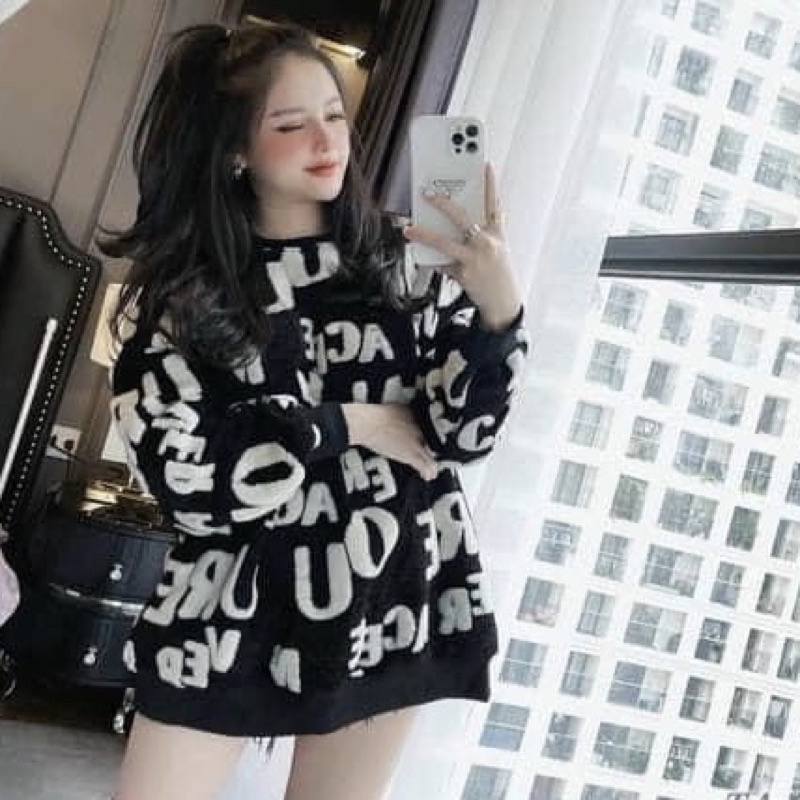 Áo len nữ chư nổi siêu hot dáng trùm mông sang chảnh