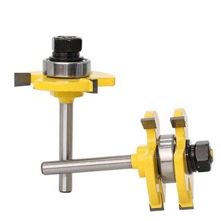 Bộ 2 mũi phay ghép ván gỗ 1/4"