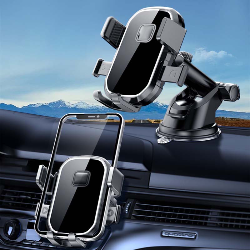 Giá đỡ điện thoại di động SEAMETAL kim loại có giác hút xoay được 360 độ 2 trong 1 sử dụng trên xe hơi (có bán lẻ)
