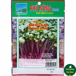 Hạt Giống Rau Mầm Củ Cải Đỏ Giòn Ngọt, Nhanh Thu Hoạch