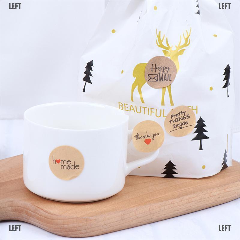 Set 500 Miếng Dán 1 inch In Chữ Thank You Xinh Xắn