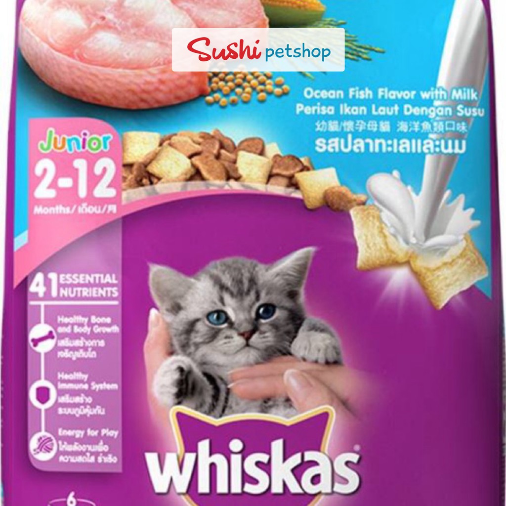 Hạt Whiskas cho mèo con vị cá biển