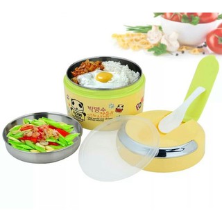 Cà mên giữ nhiệt 2 ngăn inox Hàn Quốc - Cặp lồng cơm giữ nhiệt QQ 4