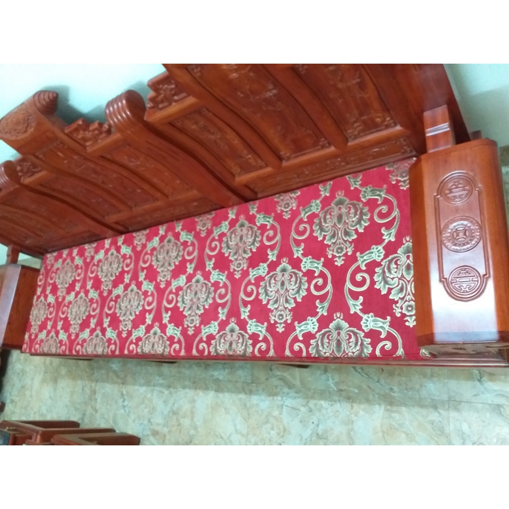 Đệm ngồi, nệm ghế vải Gấm Ánh Kim 50x50x5cm