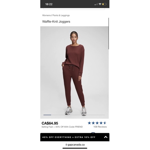 Quần Jogger GAP Waffle Cotton dư xịn nam nữ đều mặc được