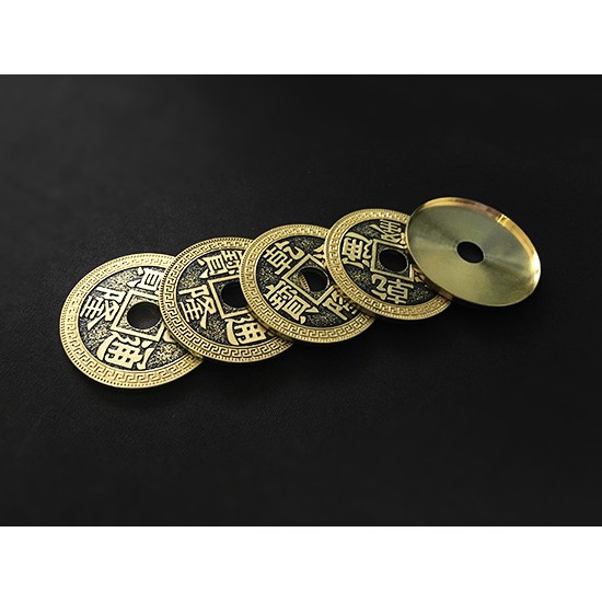 Đồ chơi dụng cụ ảo thuật cao cấp : Super Chinese Coin Set (Qianlong, Morgan Size) by Oliver Magic