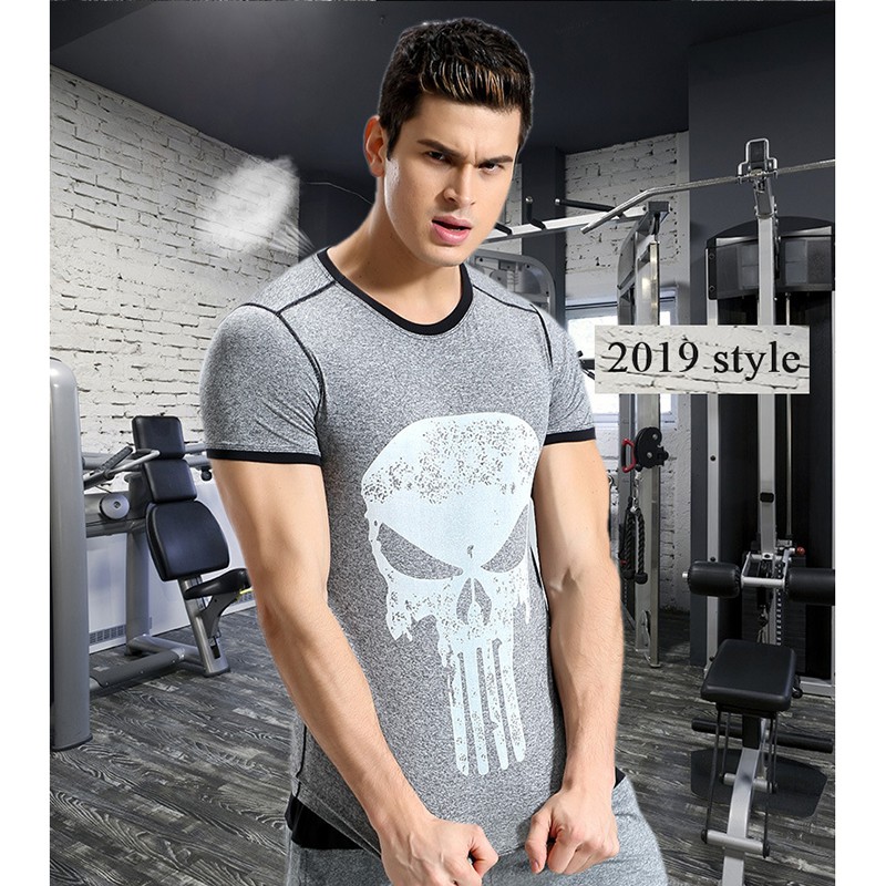 Áo Thể Thao Nam Thun Lạnh Tay Ngắn Áo Nam Tập Gym QA05