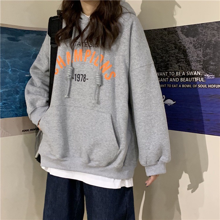 Áo hoodie nam nữ Champion SuzaHouseStore form rộng dài vải nỉ chất đẹp giá rẻ không xù lông hàng quảng châu | BigBuy360 - bigbuy360.vn