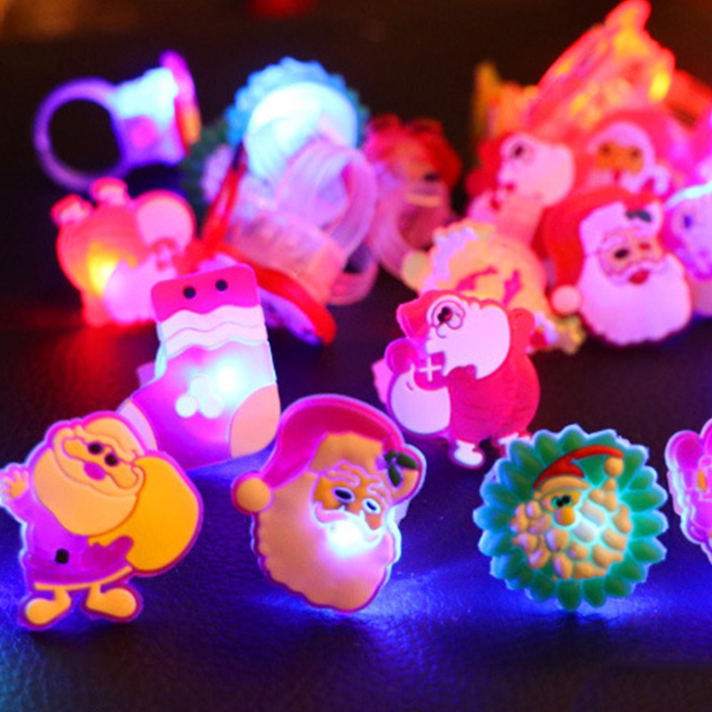 Nhẫn Đèn Led Phát Sáng Dùng Trang Trí Halloween / Giáng Sinh