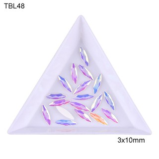 CHARM đá gắn móng trang trí tay chân hạt thóc hình thôi dài TBL48 (1 viên)
