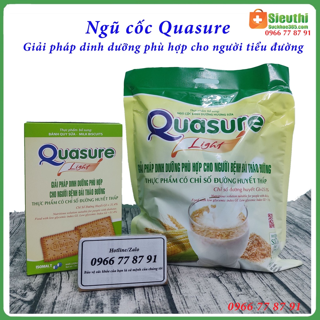 Bột ngũ cốc Quasure Light gói 400g dành cho người tiểu đường ăn kiêng Siêu Thị Sức Khoẻ 365