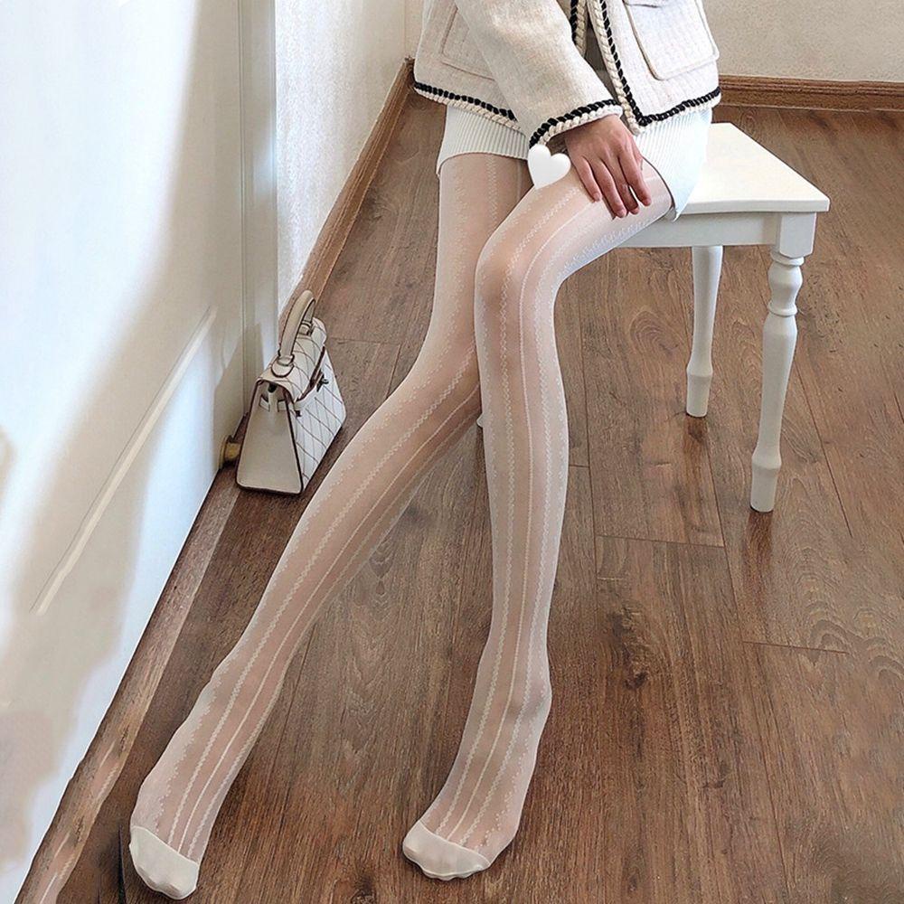 Vớ Dài Co Giãn Phối Ren Phong Cách Lolita Gợi Cảm Cho Nữ