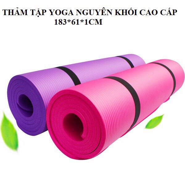 Thảm Tập Yoga Cao Su Non NBR Nguyên Khối Cao Cấp dày 10mm