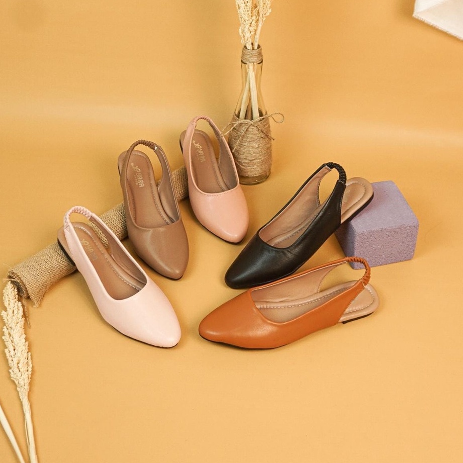 Giày thể thao Aleena YARA PAPAKE FLATSHOES dây cao su sau cho nữ