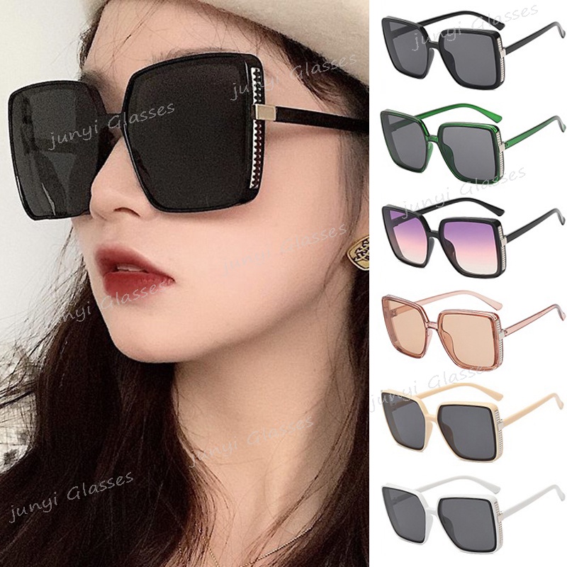 Kính Mát Gọng Vuông Lớn Chống Tia UV400 Thời Trang