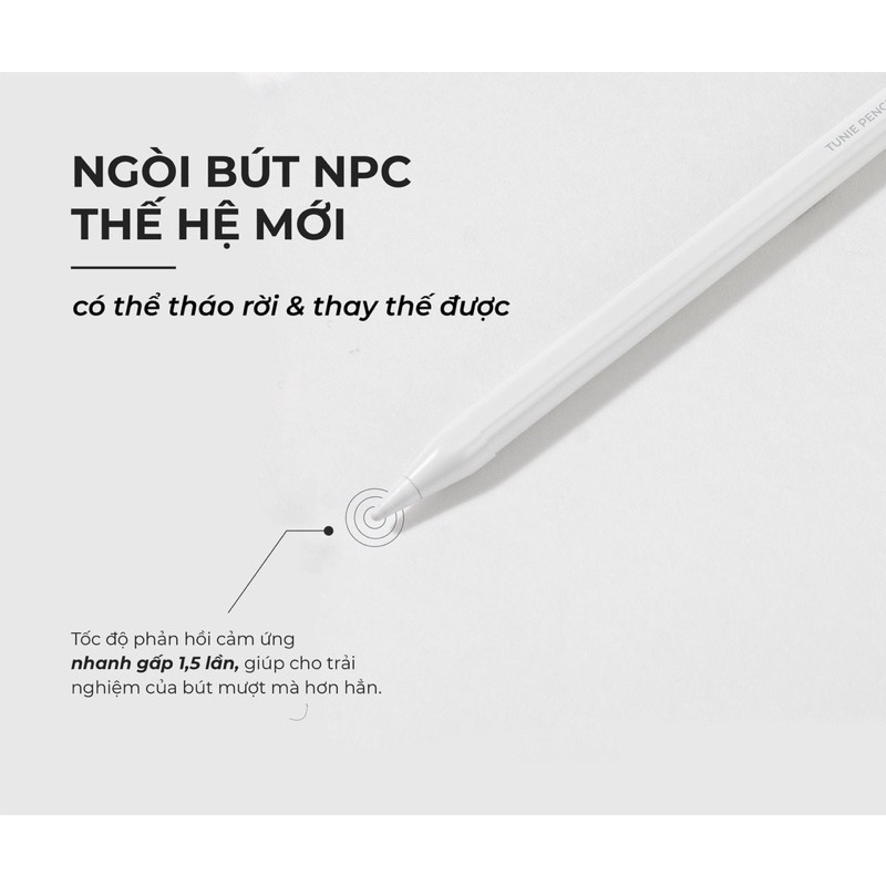 Bút cảm ứng Pencil Gen 2 ipad Pro - R101. Chống chạm màn hình, vẽ nét nghiêng, thân bút từ tính