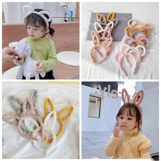 Băng đô cài tóc phối tai thỏ đáng yêu cho bé