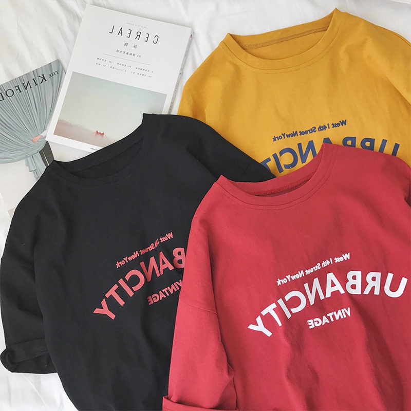 Áo thun tay ngắn URBANCITY tay lỡ dáng , chất thun cotton dày dặn.