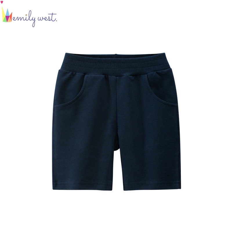 Quần Short Cotton Màu Trơn Thoải Mái Thời Trang Mùa Hè Cho Bé Trai 1-9 Tuổi