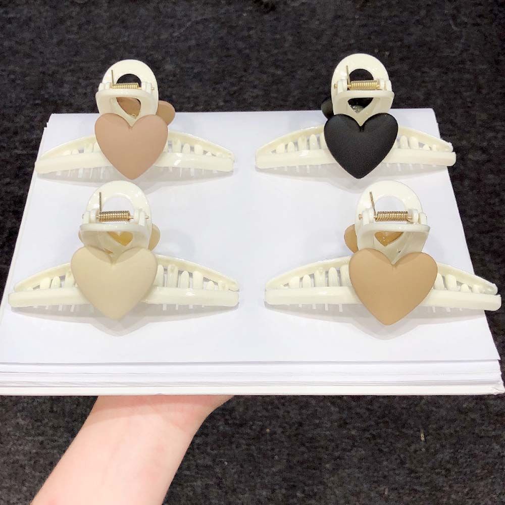 Kẹp Tóc Hình Trái Tim Lớn Nhiều Màu Thời Trang Hàn Quốc Cho Nữ