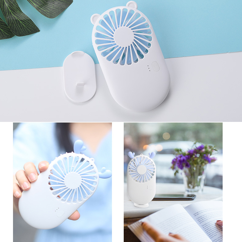 Quạt mini sạc usb Cầm Tay Hình Hoạt Hình Dễ Thương Có Thể Sạc Lại