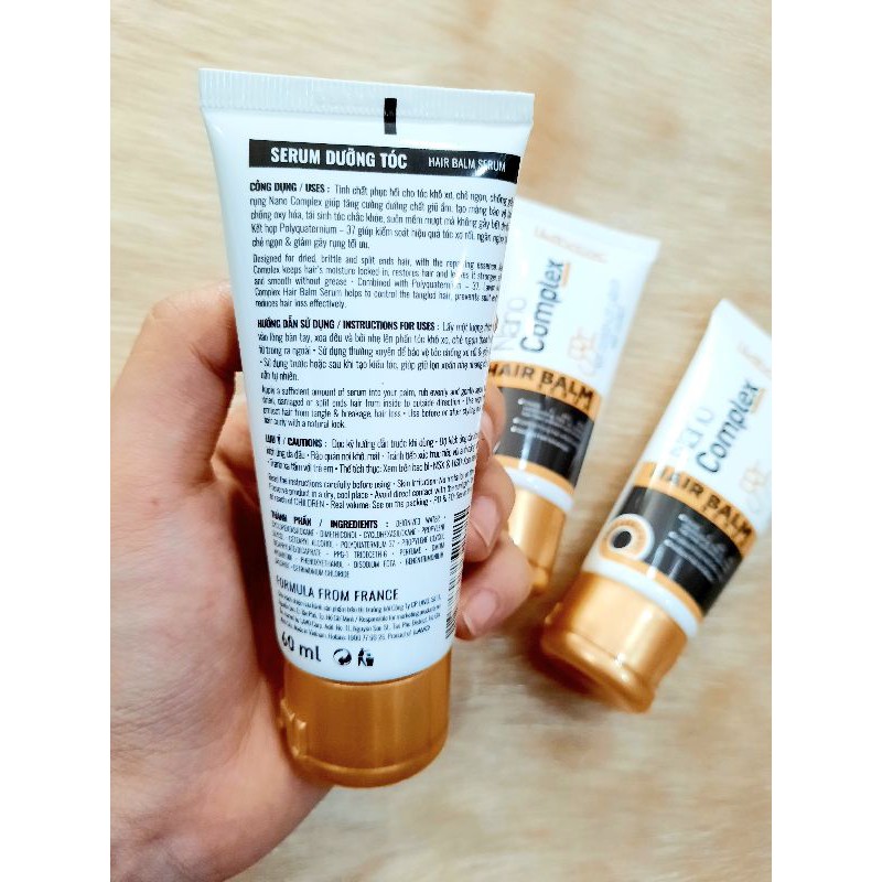 Serum siêu dưỡng, bóng tóc LAVOX NANO COMPLEX HAIR PALM 60ml. 😘 FREESHIP 🍔 nuôi dưỡng tóc khỏe., cải thiện tóc xơ rối 😍😍