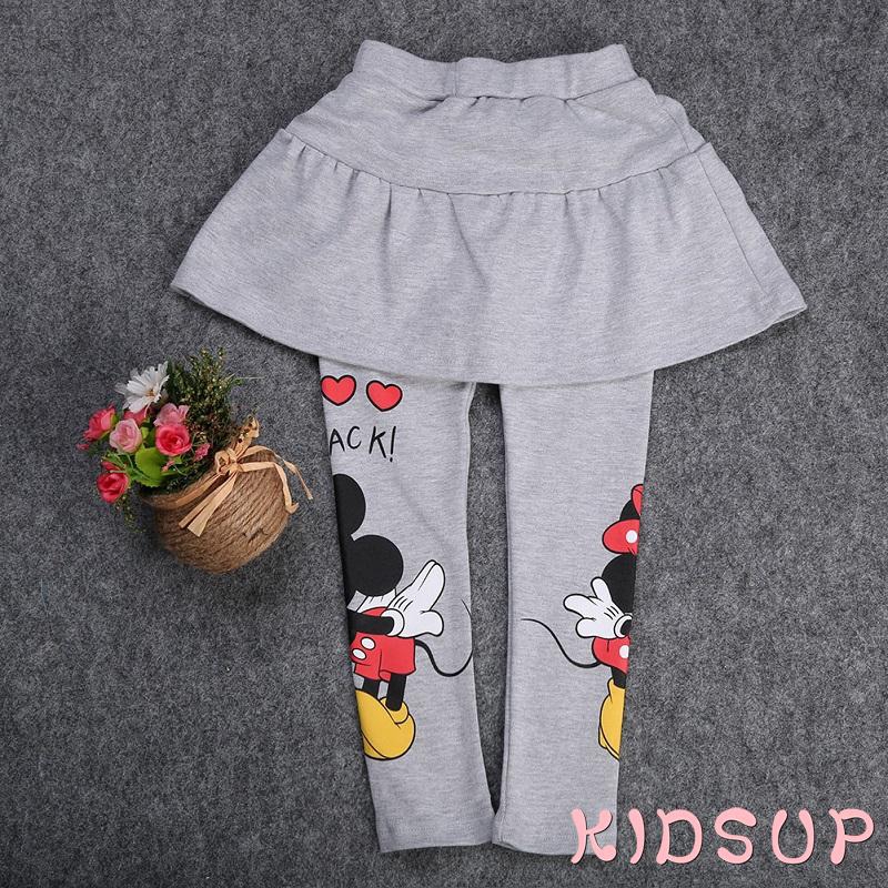 Quần Legging In Hình Chuột Mickey Minnie Dễ Thương Cho Bé Gái