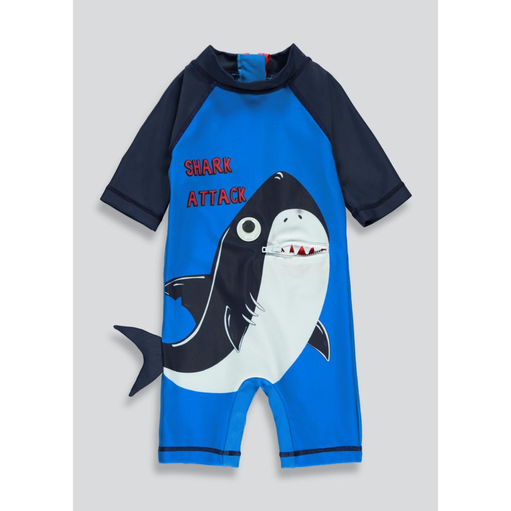 Bộ bơi shark Matalan size 6-9, 9-12, 12-18m_hàng chính hãng Anh