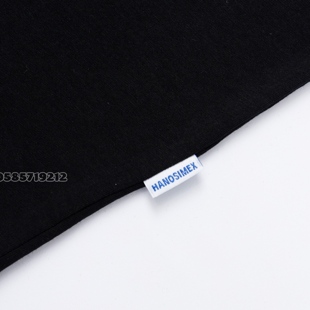 Áo thun cộc tay t-shirt đông xuân màu đen, xám cotton cao cấp HANOSIMEX- Hàng chính hãng Việt Nam chất lương cao