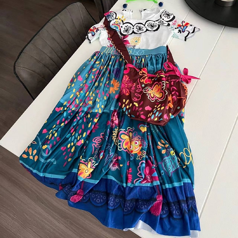 Đầm Hóa Trang Encanto Mirabel Xinh Xắn Cho Bé Gái Dịp Halloween