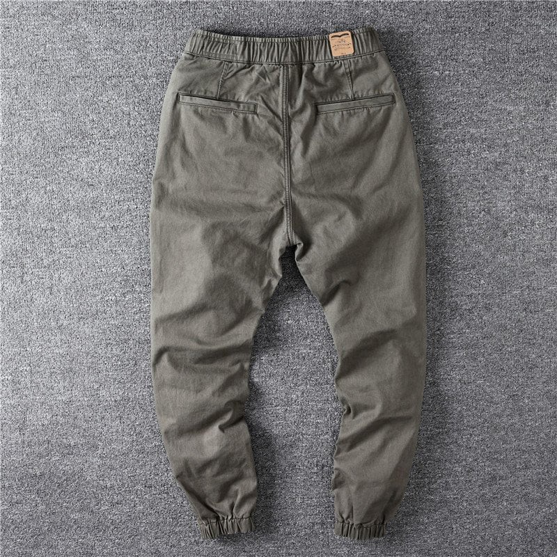 Quần Jogger kaki co giãn - Thiết kế khoá kéo lưng thun