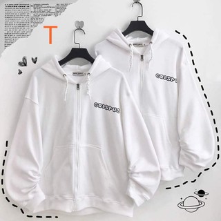 Áo Khoác Hoodie CRISPUS Khóa Kéo Unisex Nam Nữ Mặc - CUTE-ZOO