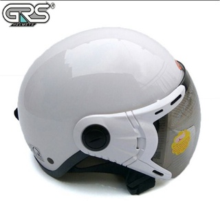 MŨ BẢO HIỂM GRS A 33K NỮA ĐẦU CÓ KÍNH MÀU TRẮNG BÓNG.