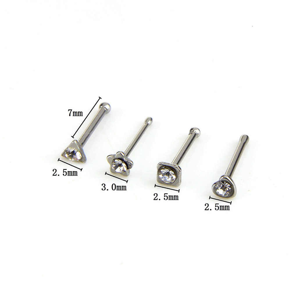 Bộ 14 Khuyên MũI Unisex BằNg ThéP Không Gỉ