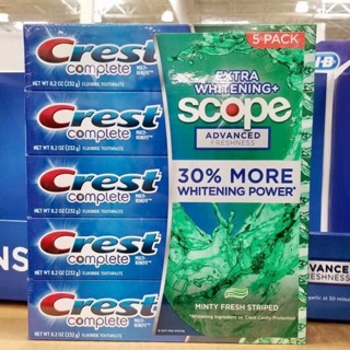 Kem đánh răng Crest Complete Multi Benefit Extra Whitening Plus Scope