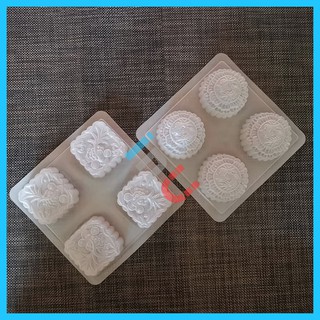 HCM - Khuôn nhựa đổ rau câu hình hoa 4 cái
