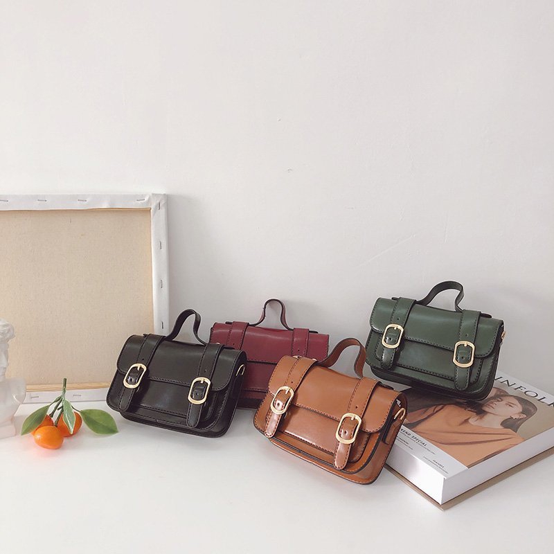 Túi xách đeo chéo bằng da thời trang xinh xắn cho bé gái