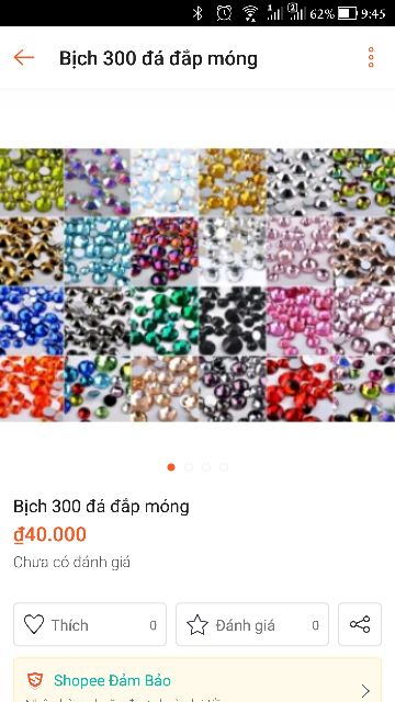 Bộ 21 túi đá 300v đủ màu và set nhũ bạc