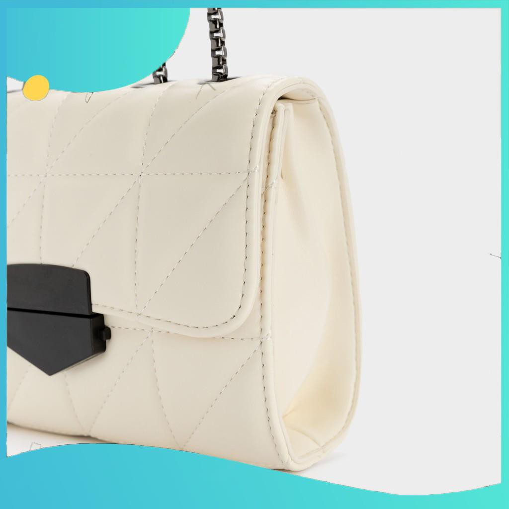 [Hàng Đẹp] Túi Xách Nữ Đeo Chéo Trần Chỉ Khóa Đen Sz 19 - TSN19327 - Freeship