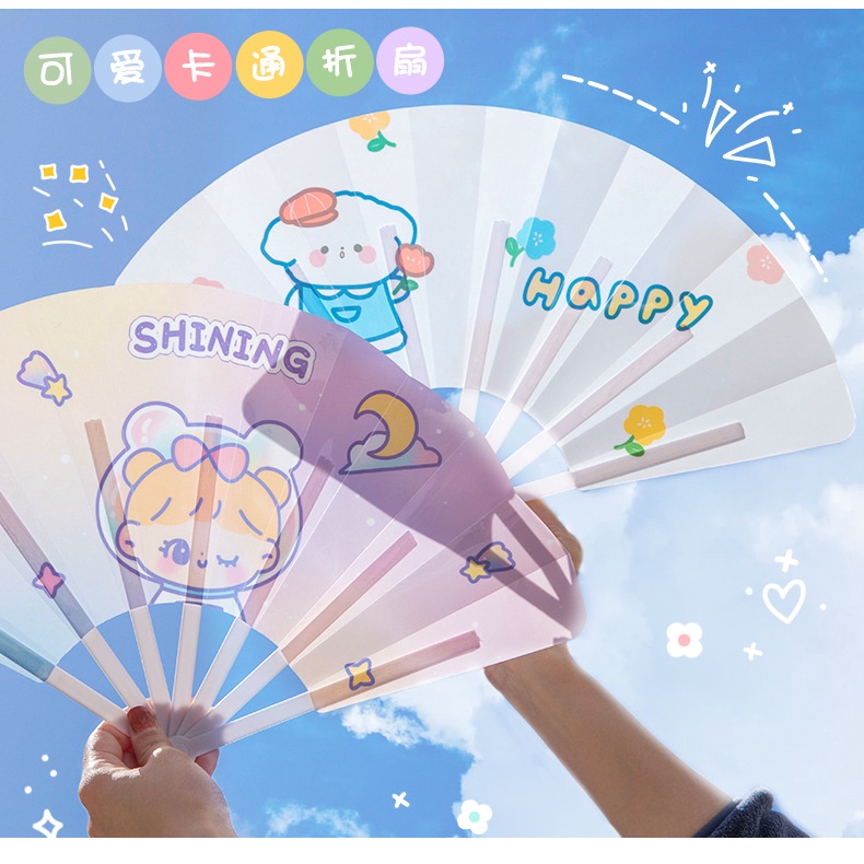 Quạt Cầm Tay Mini Hình Hoạt Hình Dễ Thương